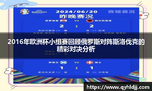 2016年欧洲杯小组赛回顾俄罗斯对阵斯洛伐克的精彩对决分析